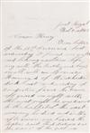 (MILITARY--CIVIL WAR.) Union soldier’s letter to his cousin.